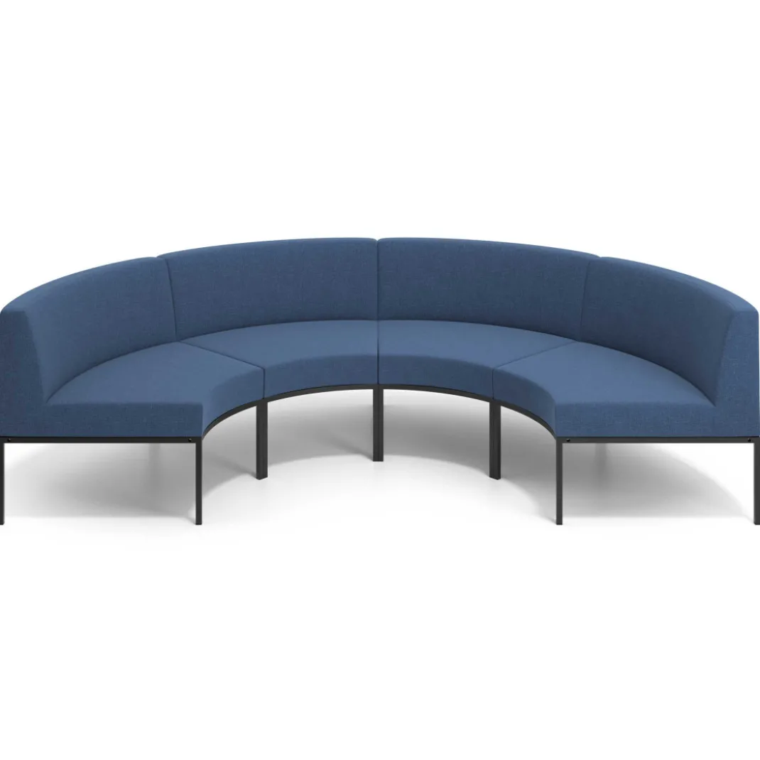 Sofa de Espera Pylos Curvo, Módulo Concavo 4 asientos