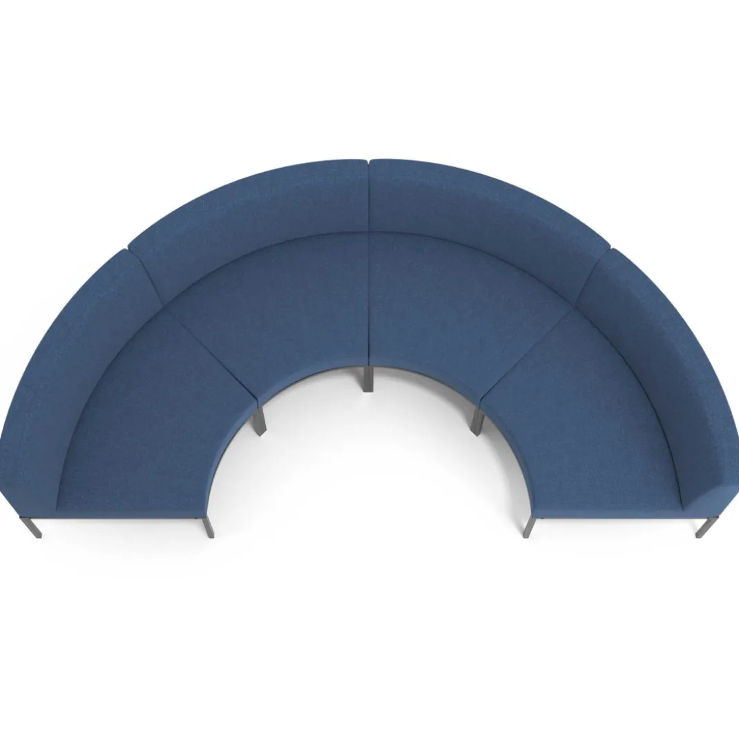Sofa de Espera Pylos Curvo, Módulo Concavo 4 asientos