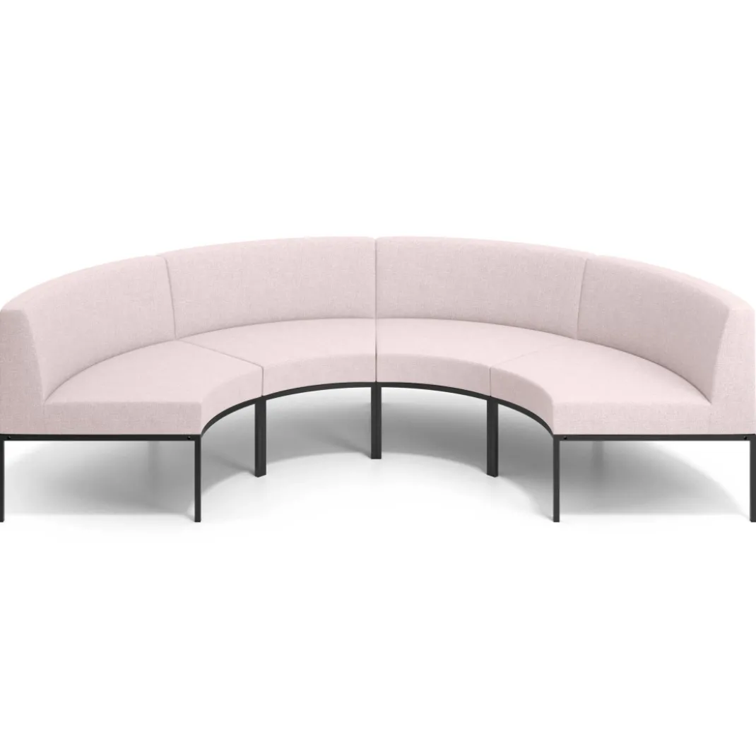Sofa de Espera Pylos Curvo, Módulo Concavo 4 asientos