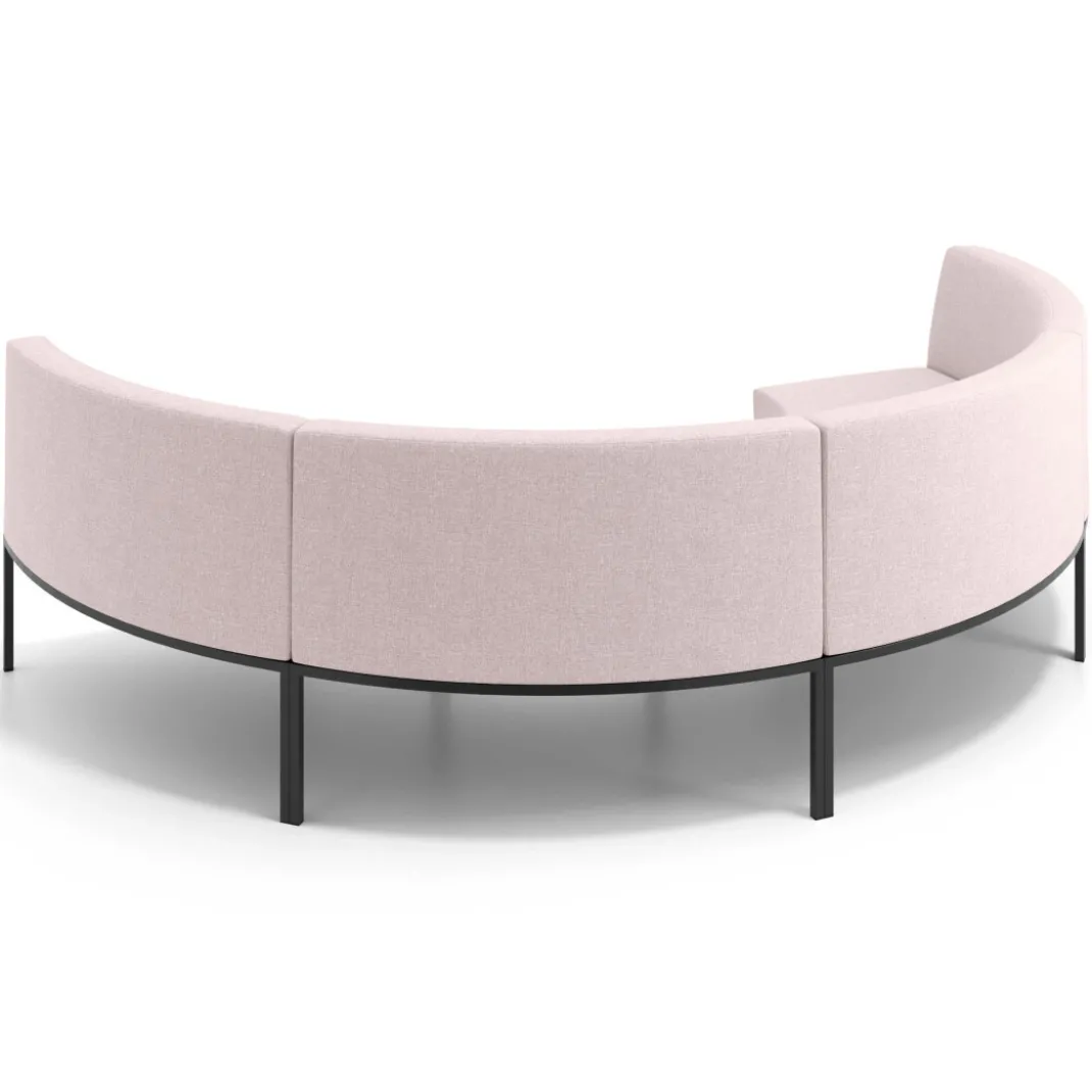 Sofa de Espera Pylos Curvo, Módulo Concavo 4 asientos