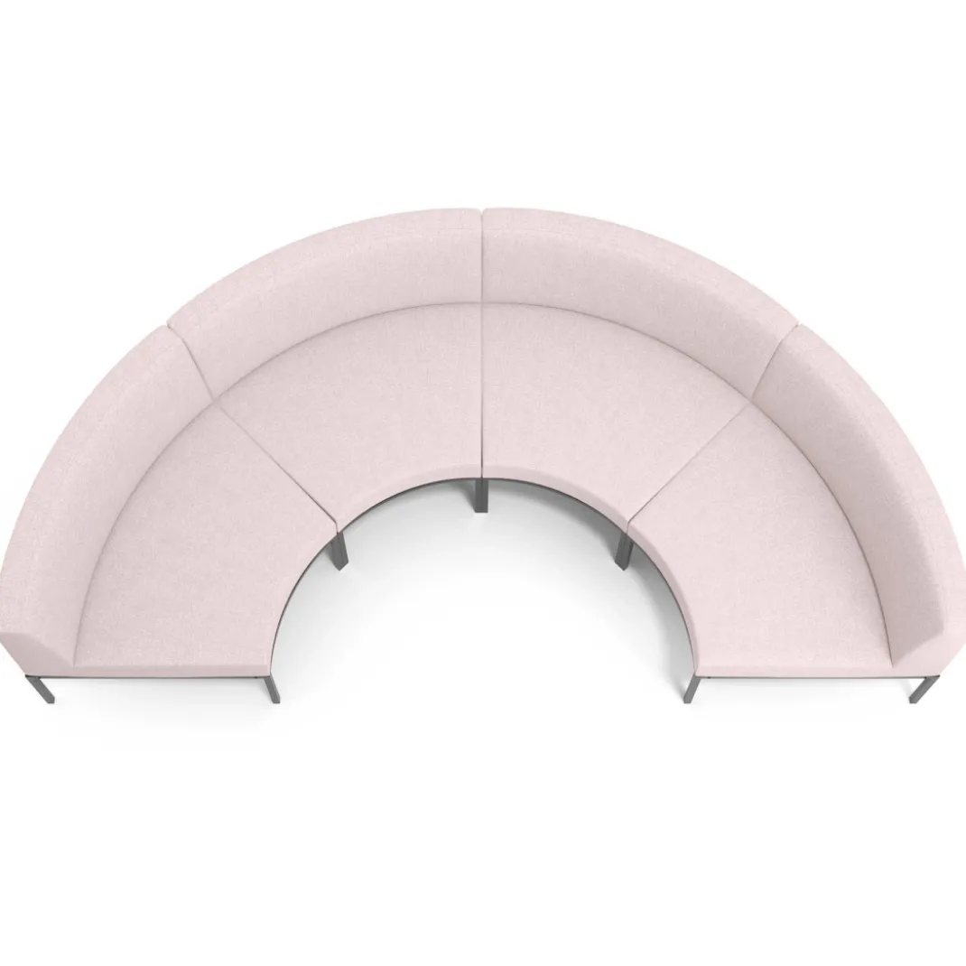 Sofa de Espera Pylos Curvo, Módulo Concavo 4 asientos