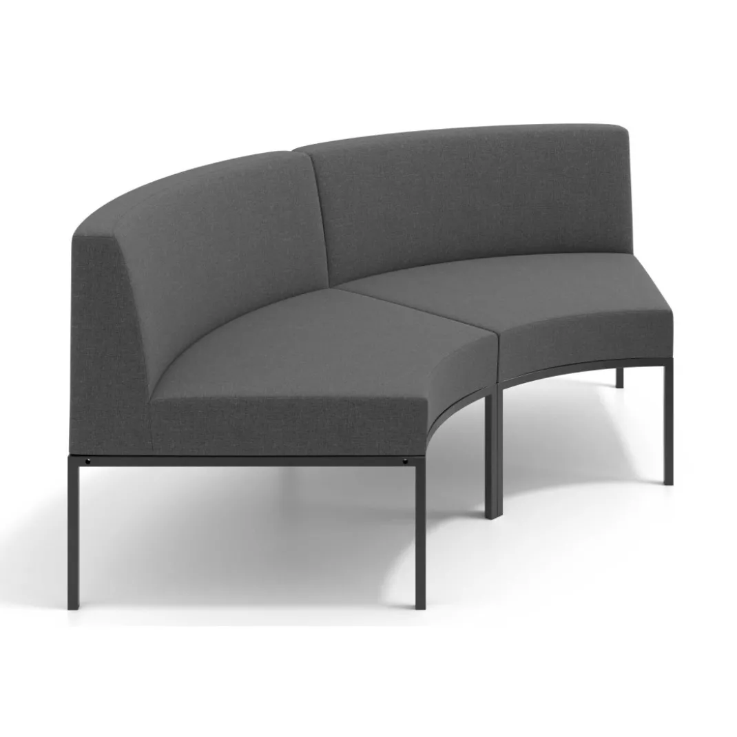 Sofa de Espera Pylos Curvo, Módulo Concavo 2 asientos