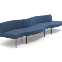Sofa de Espera Pylos Curvo, Módulo Concavo + Convexo 4 asientos