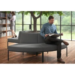 Sofa de Espera Pylos Curvo, Módulo Convexo 2 asientos