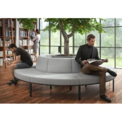 Sofa de Espera Pylos Curvo, Módulo Convexo 4 asientos
