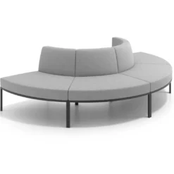 Sofa de Espera Pylos Curvo, Módulo Convexo 4 asientos