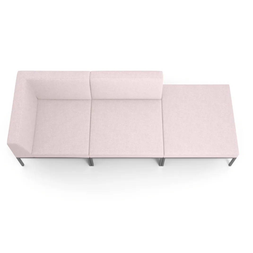 Sofa de Espera Pylos Modulo 2 asientos + Pouf