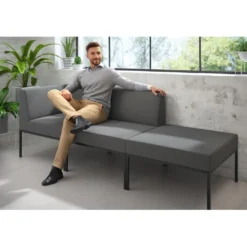 Sofa de Espera Pylos Modulo 2 asientos + Pouf