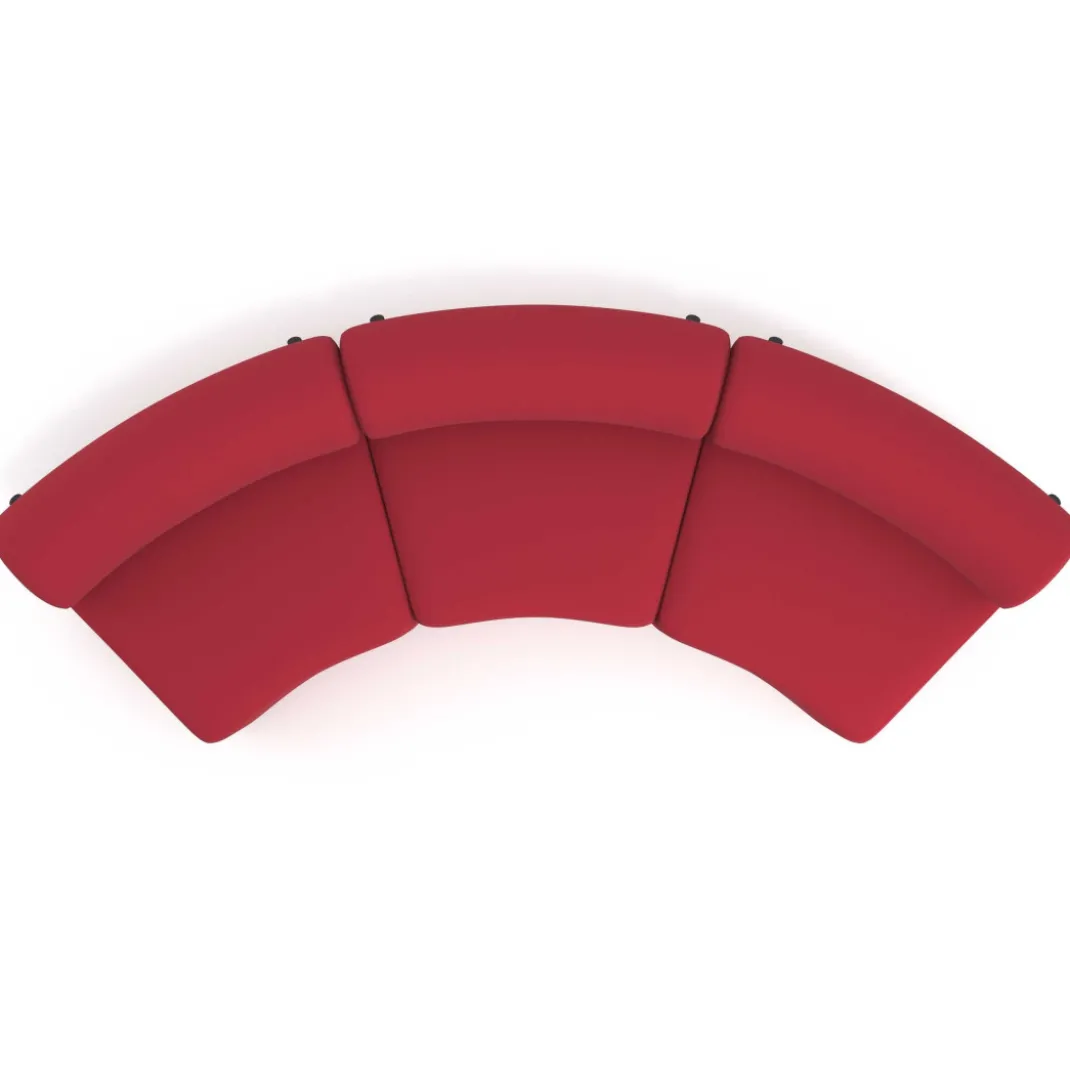 Sofa de oficina Oasis módulo concavo triple