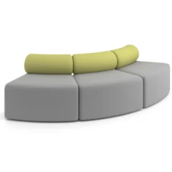 Sofa de oficina Oasis módulo convexo triple