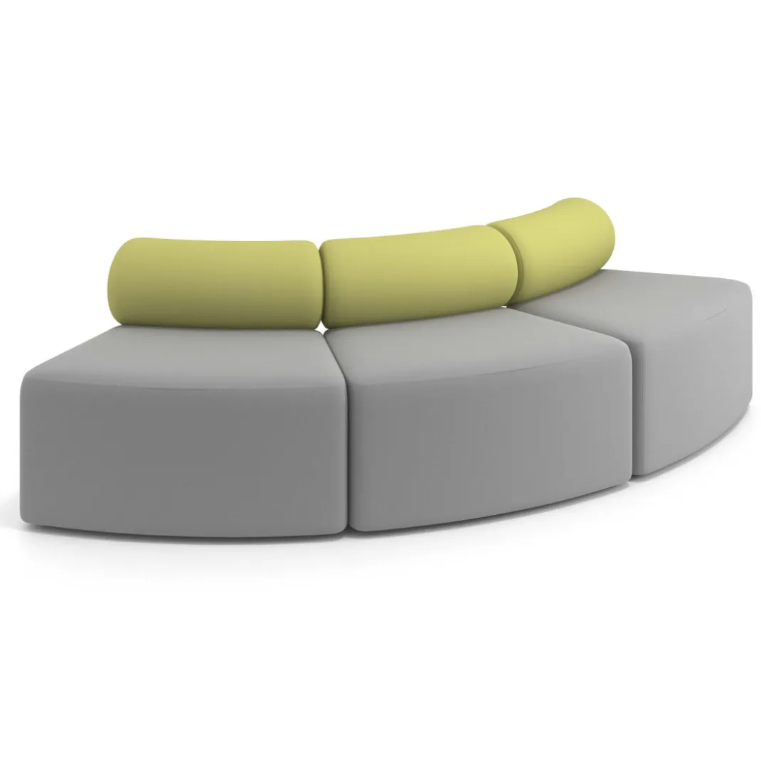 Sofa de oficina Oasis módulo convexo triple