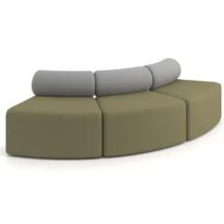 Sofa de oficina Oasis módulo convexo triple
