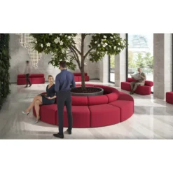 Sofa de oficina Oasis módulo convexo triple