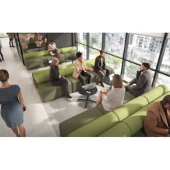 Sofa de oficina Oasis módulo recto doble 200cm