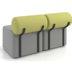 Sofa de oficina Oasis módulo recto doble 120cm