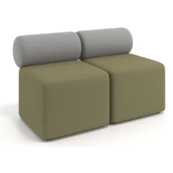 Sofa de oficina Oasis módulo recto doble 120cm
