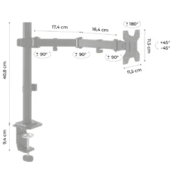 Soporte monitor columna individual, 1 pantalla