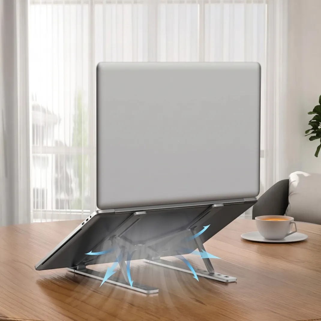 Soporte para Portátil plegable de aluminio, 6 alturas
