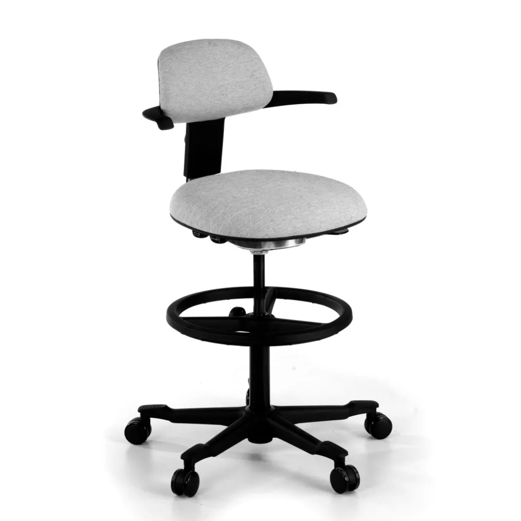 Taburete de Oficina Ergonómico erghos, asiento reclinable, giratorio