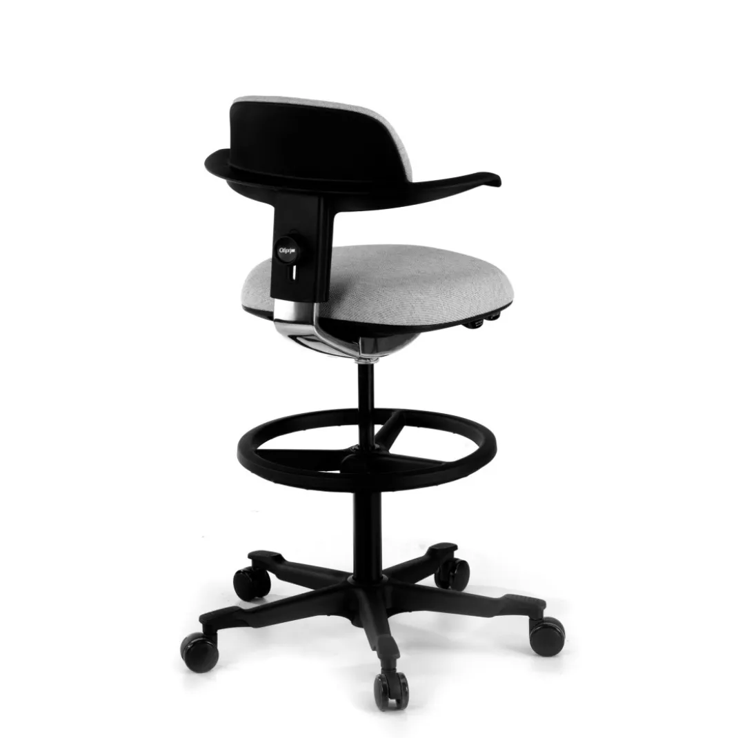 Taburete de Oficina Ergonómico erghos, asiento reclinable, giratorio