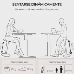 Taburete de oficina Ergonómico Ergostool, asiento dinámico