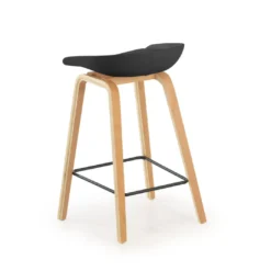Taburete de oficina Uma, patas de madera