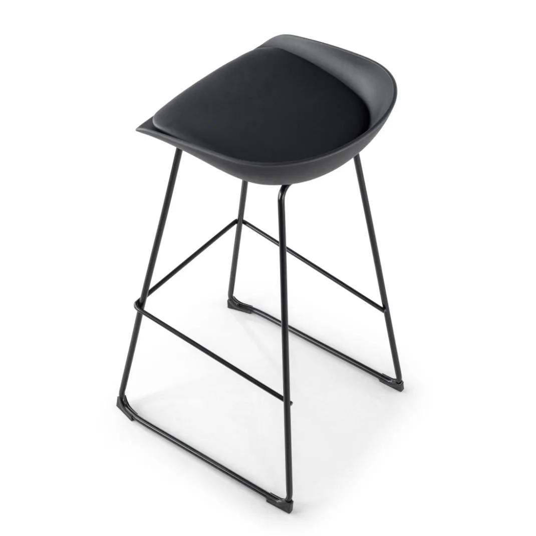 Taburete de oficina Uma, patas de acero