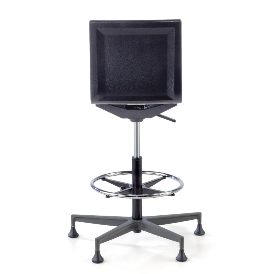 Taburete de trabajo Orbit, poliuretano rígido, base giratoria