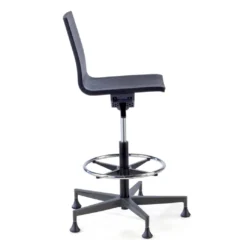 Taburete de trabajo Orbit, poliuretano rígido, base giratoria