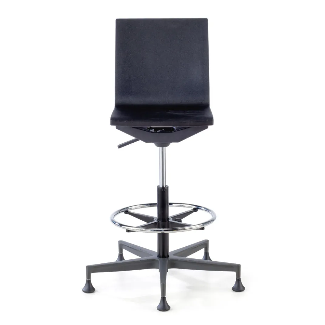 Taburete de trabajo Orbit, poliuretano rígido, base giratoria