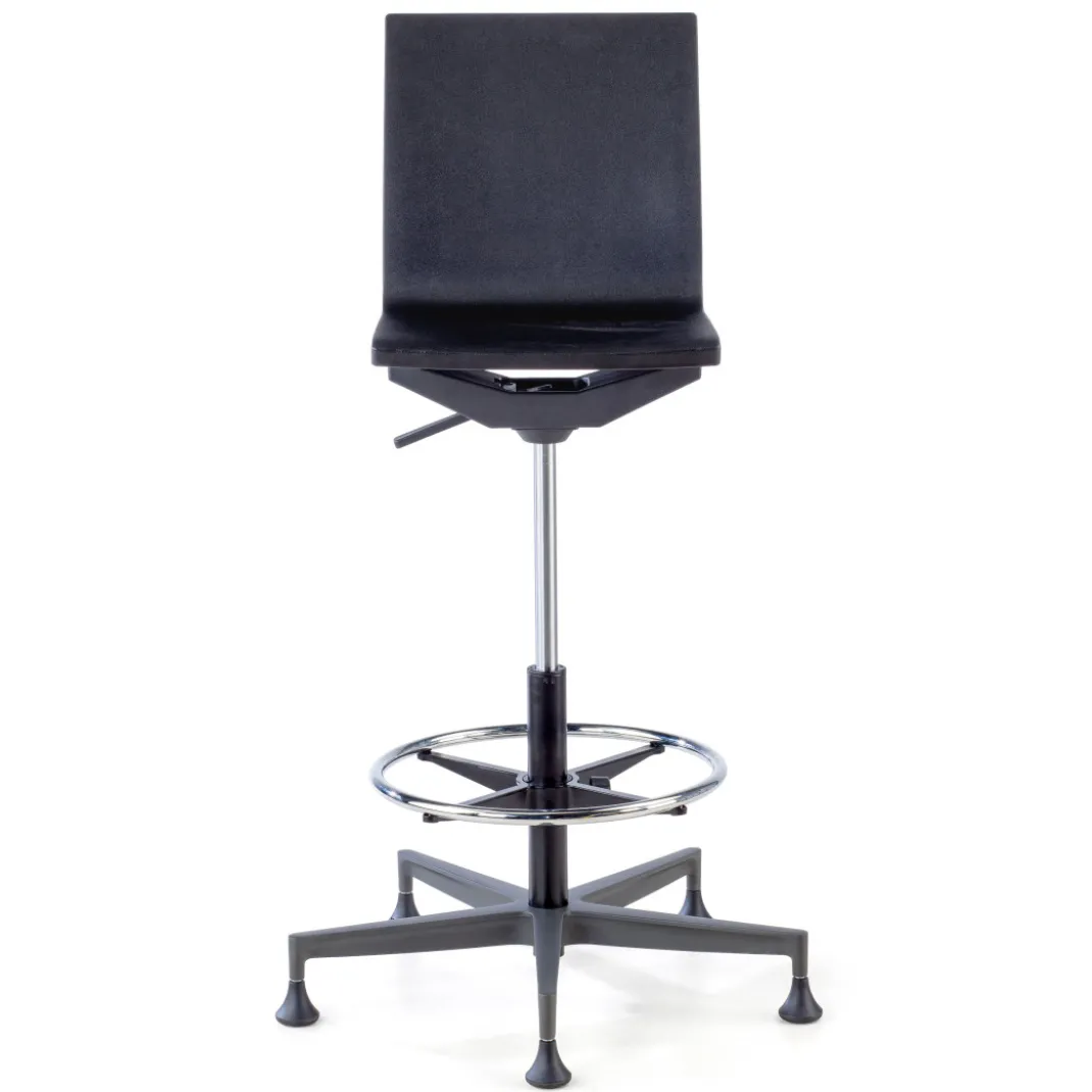 Taburete de trabajo Orbit, poliuretano rígido, base giratoria