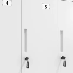 Taquilla de vestuario Strong 6 puertas 185x92cm, estructura blanca