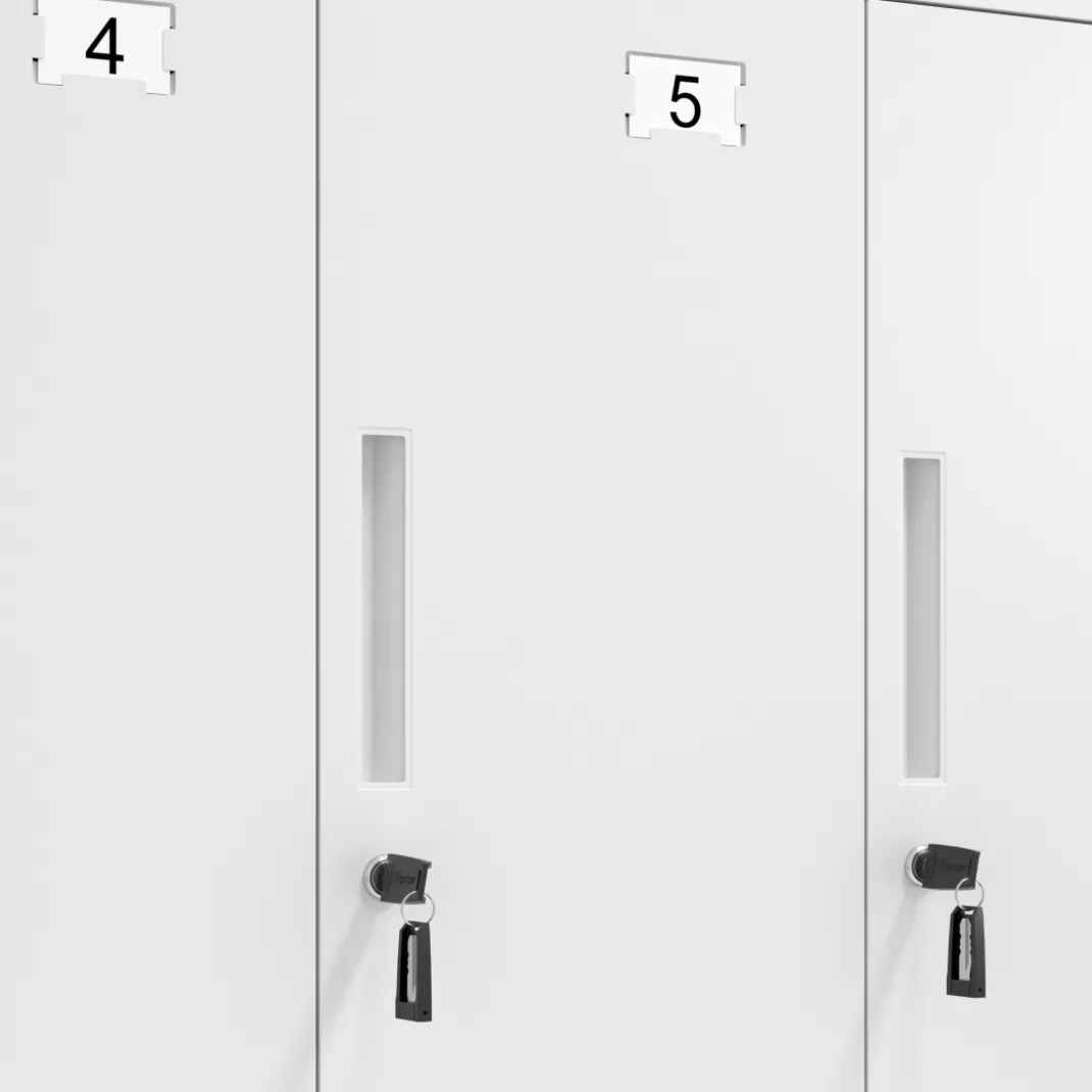 Taquilla de vestuario Strong 6 puertas 185x92cm, estructura blanca